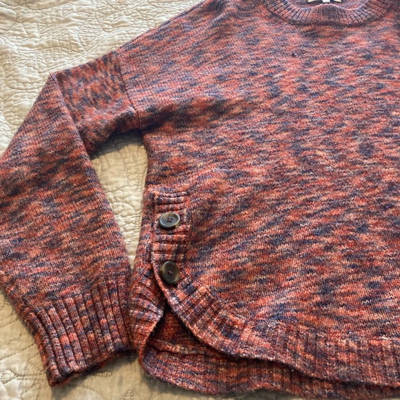 Madewell Space Dyed Birchmont Side Button Sweater - Picture 3 of 9